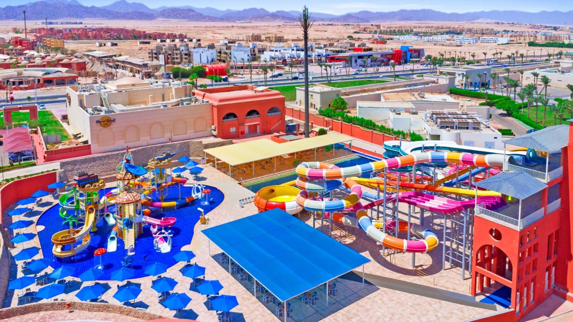 Pickalbatros Laguna Club Resort Sharm El Sheikh Exterior photo Aerial view of Splash Jungle Water Park